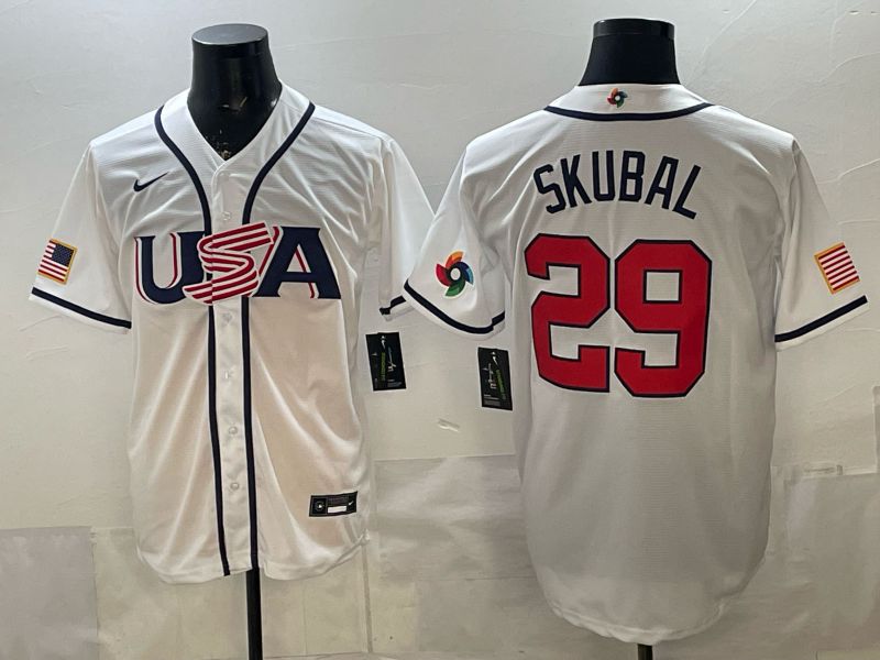 Men 2026 World Cub USA #29 Raleigh White Game Nike MLB Jersey style 0019->more jerseys->MLB Jersey